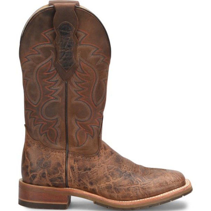 Men'S Double H | Double H Men'S Bregman 12" Wide Square Toe Roper Work Boot Dh8645 Brown