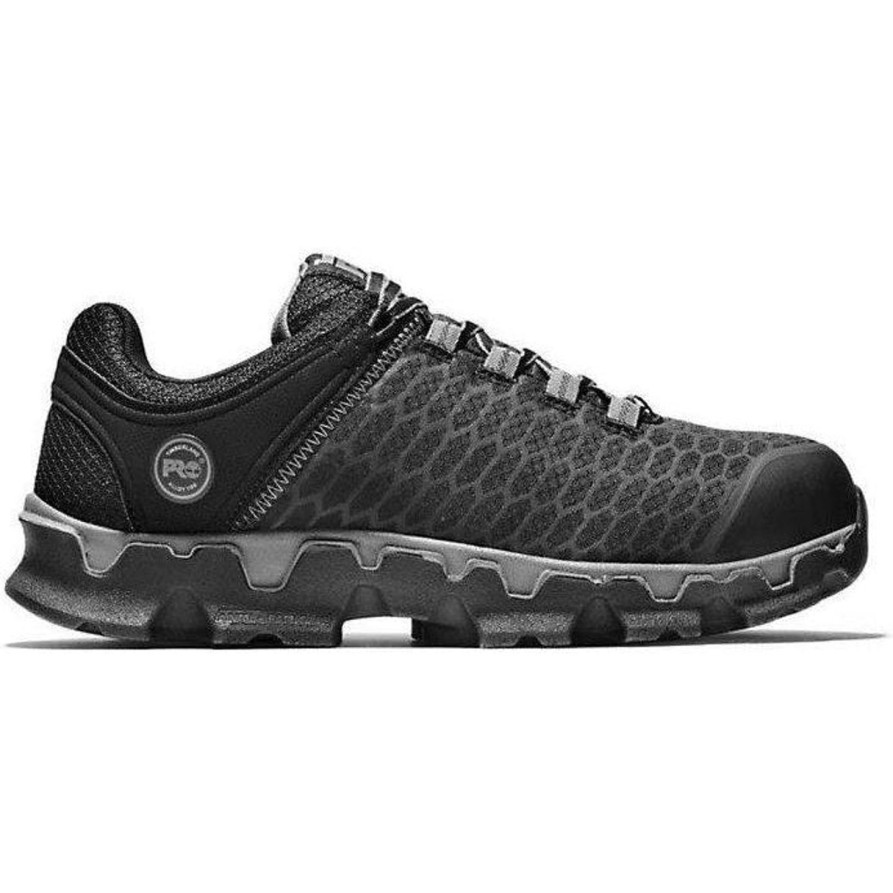 Men'S Timberland Pro | Timberland Pro Men'S Powertrain Sport Alloy Toe Work Shoes Tb0A176A001 Black