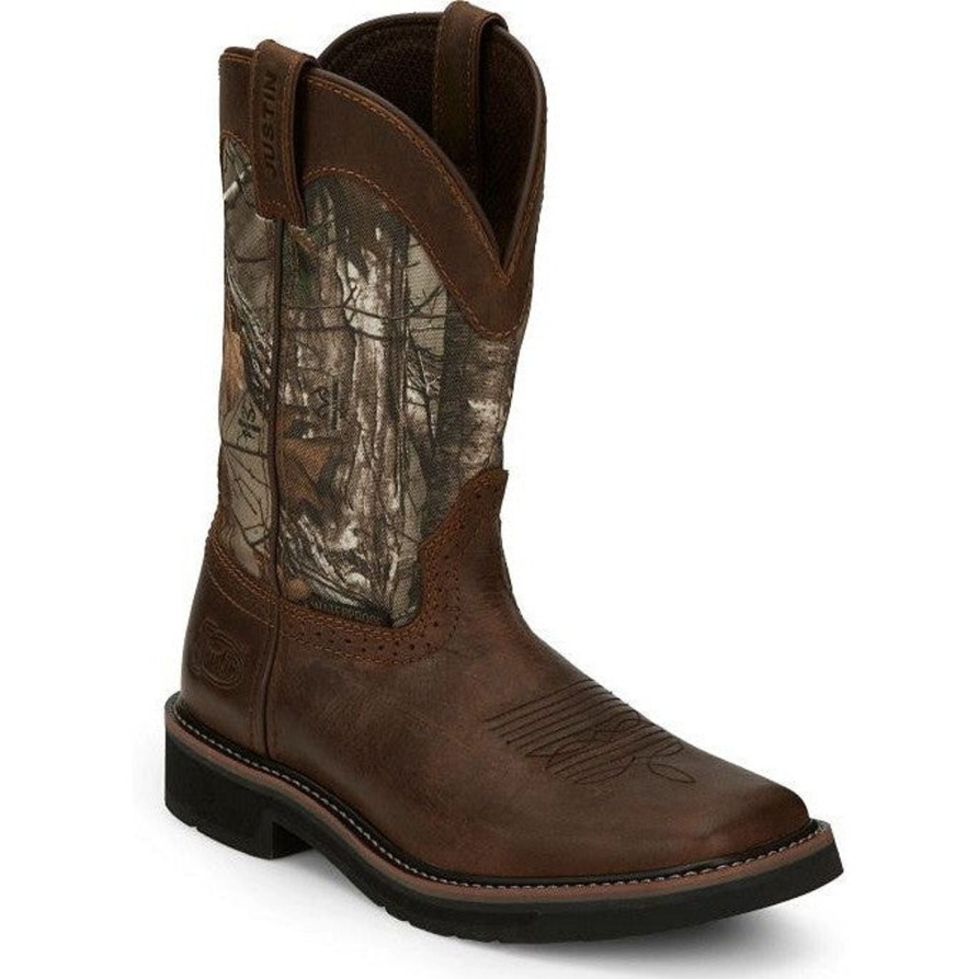 Men'S Justin | Justin Men'S Trekker 11" Waterproof Western Work Boot Se4676 Brown